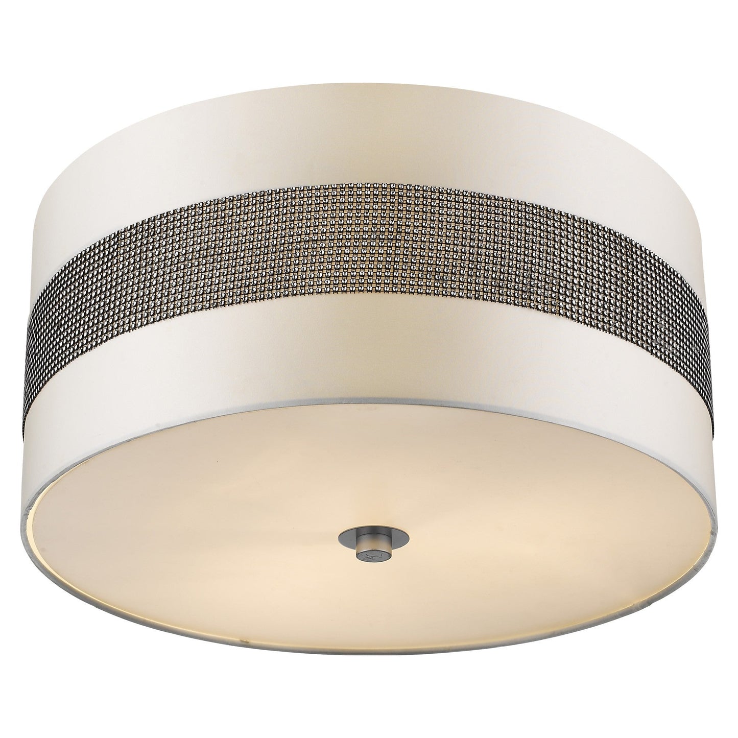 Harmony 3-Light Metallic Silver Pendant With Crystal Studded Platinum